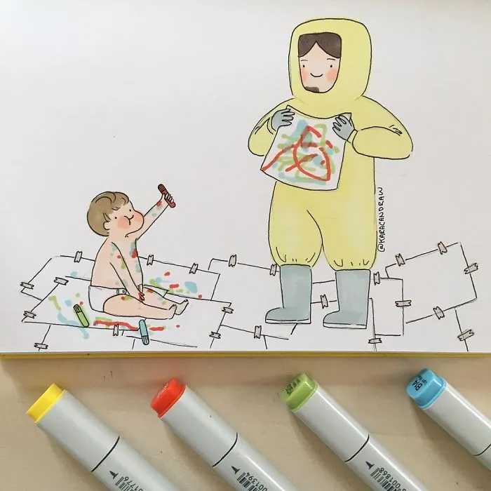 Colouring With A Two-Year-Old Like, "Please Don't Touch Me With That Marker"