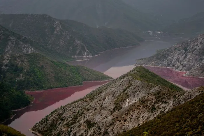 Red Lake In Macedonia