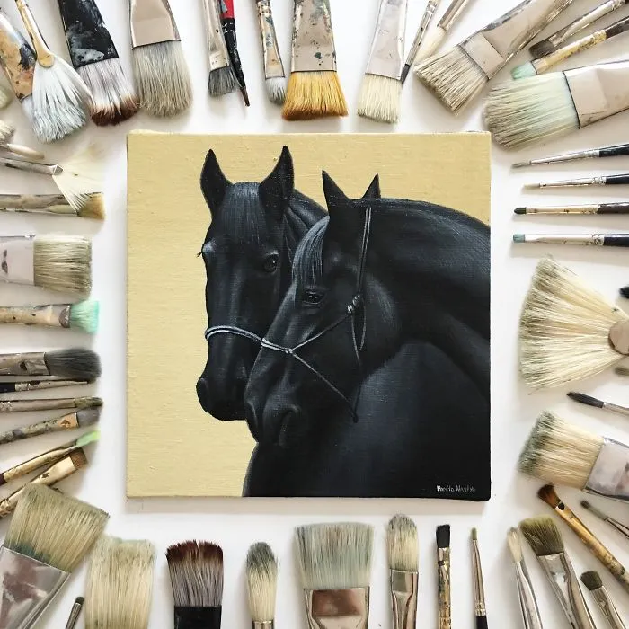I Challenged Myself To Paint One Horse Portrait Every Day For 365 Days