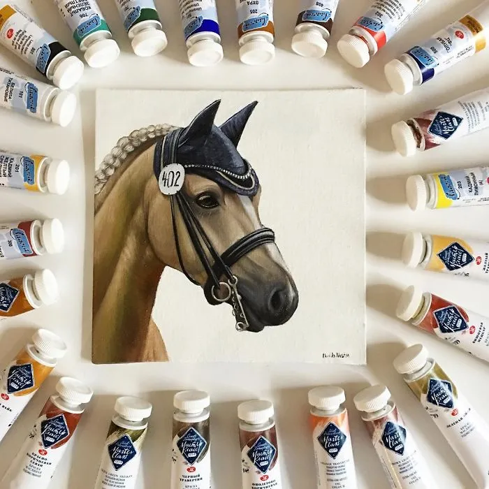 I Challenged Myself To Paint One Horse Portrait Every Day For 365 Days