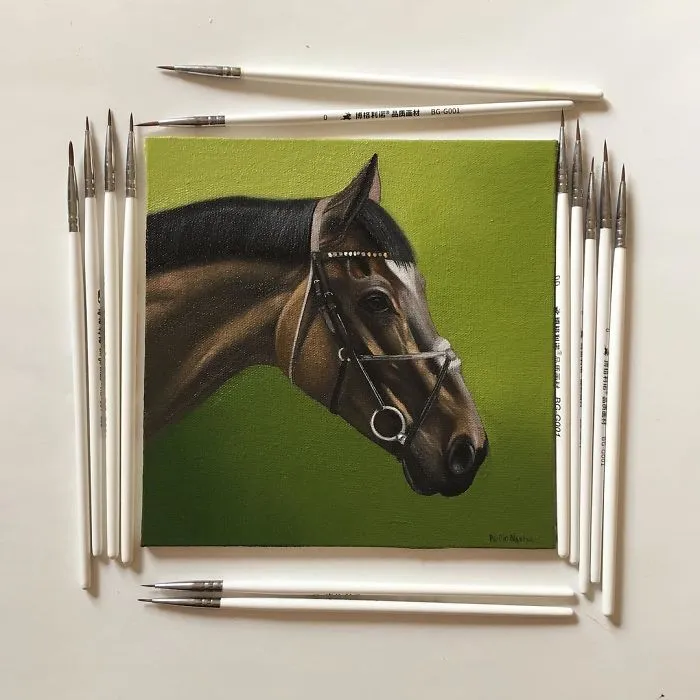 I Challenged Myself To Paint One Horse Portrait Every Day For 365 Days