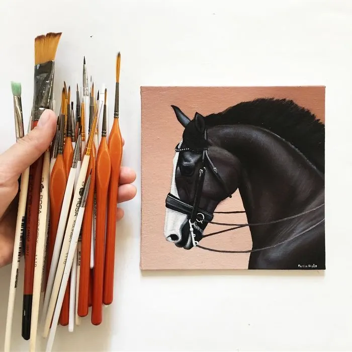 I Challenged Myself To Paint One Horse Portrait Every Day For 365 Days