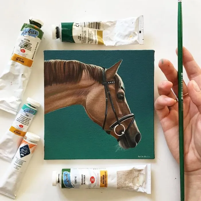 I Challenged Myself To Paint One Horse Portrait Every Day For 365 Days