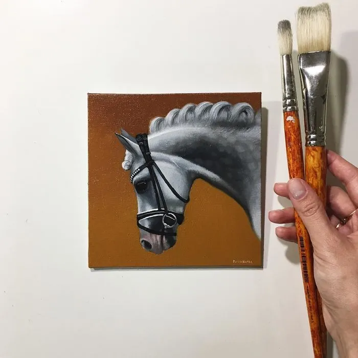 I Challenged Myself To Paint One Horse Portrait Every Day For 365 Days