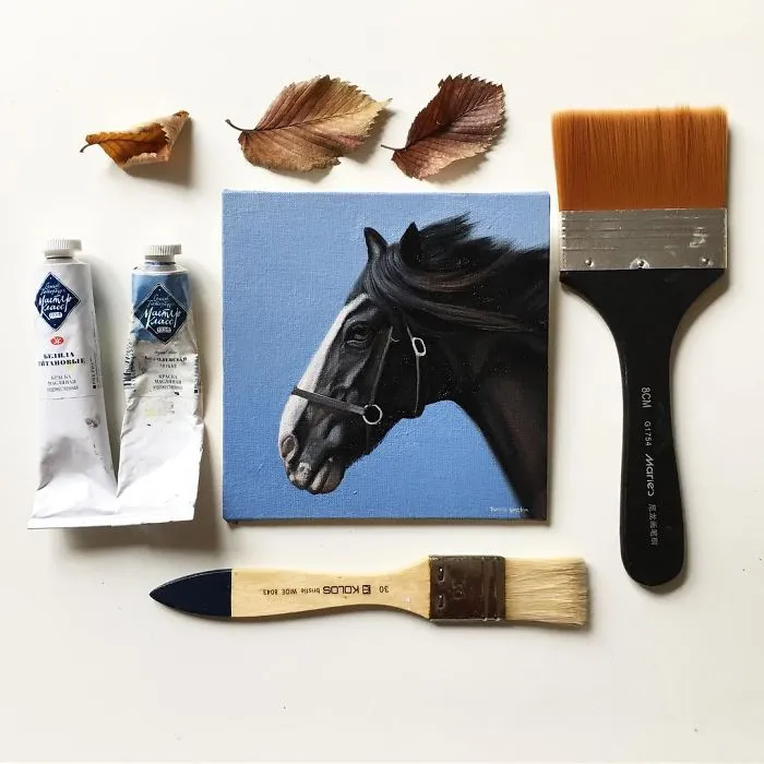 I Challenged Myself To Paint One Horse Portrait Every Day For 365 Days