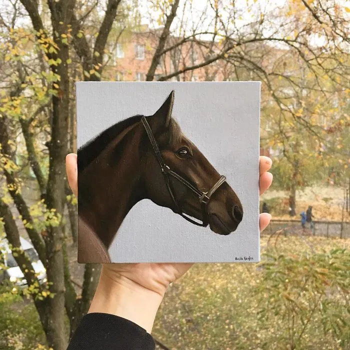 I Challenged Myself To Paint One Horse Portrait Every Day For 365 Days