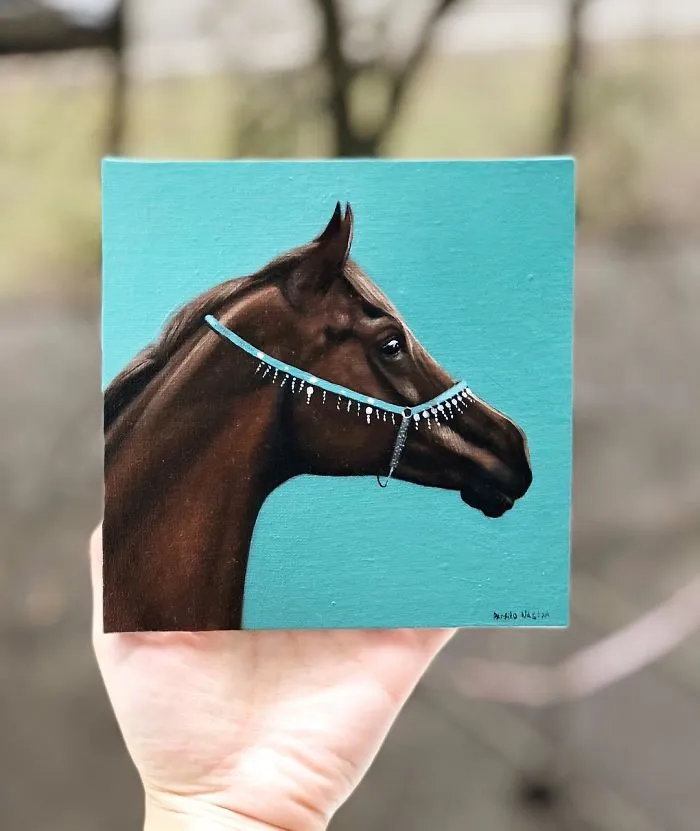 I Challenged Myself To Paint One Horse Portrait Every Day For 365 Days