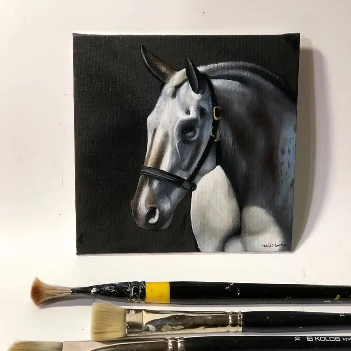 I Challenged Myself To Paint One Horse Portrait Every Day For 365 Days