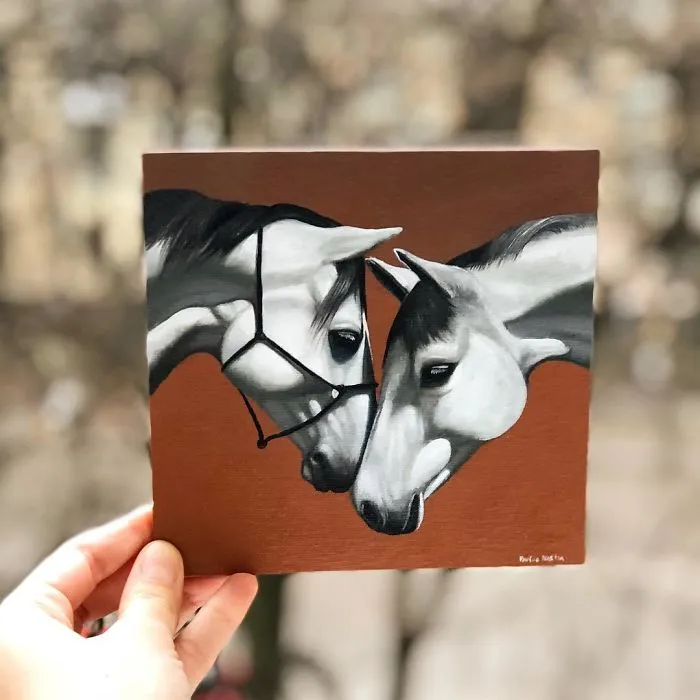 I Challenged Myself To Paint One Horse Portrait Every Day For 365 Days