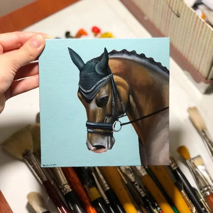 I Challenged Myself To Paint One Horse Portrait Every Day For 365 Days