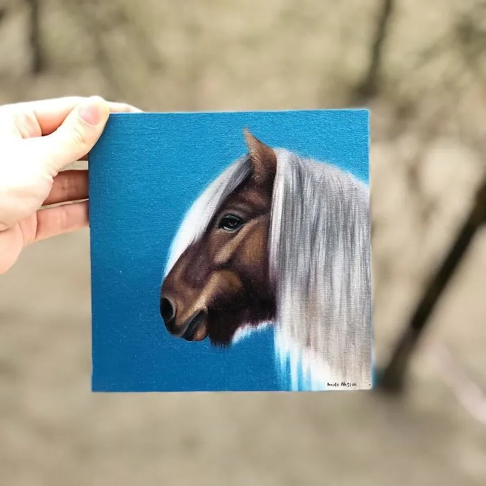 I Challenged Myself To Paint One Horse Portrait Every Day For 365 Days