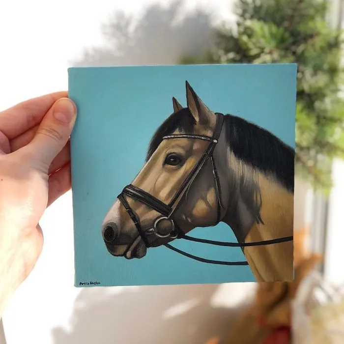 I Challenged Myself To Paint One Horse Portrait Every Day For 365 Days