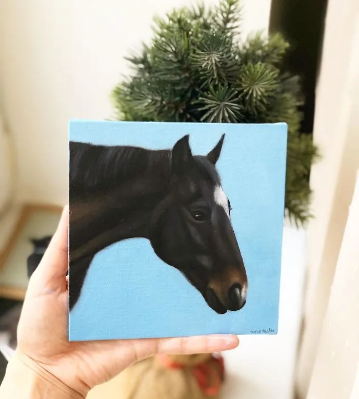 I Challenged Myself To Paint One Horse Portrait Every Day For 365 Days