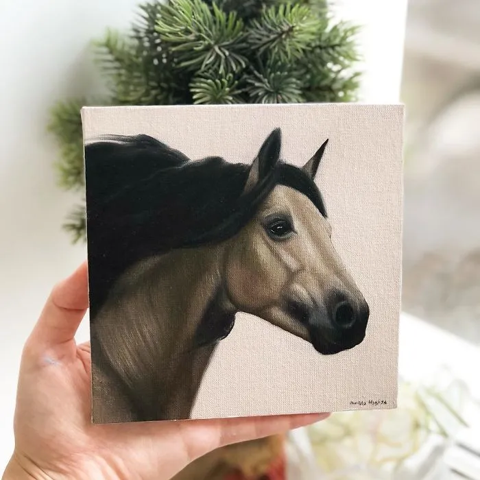I Challenged Myself To Paint One Horse Portrait Every Day For 365 Days
