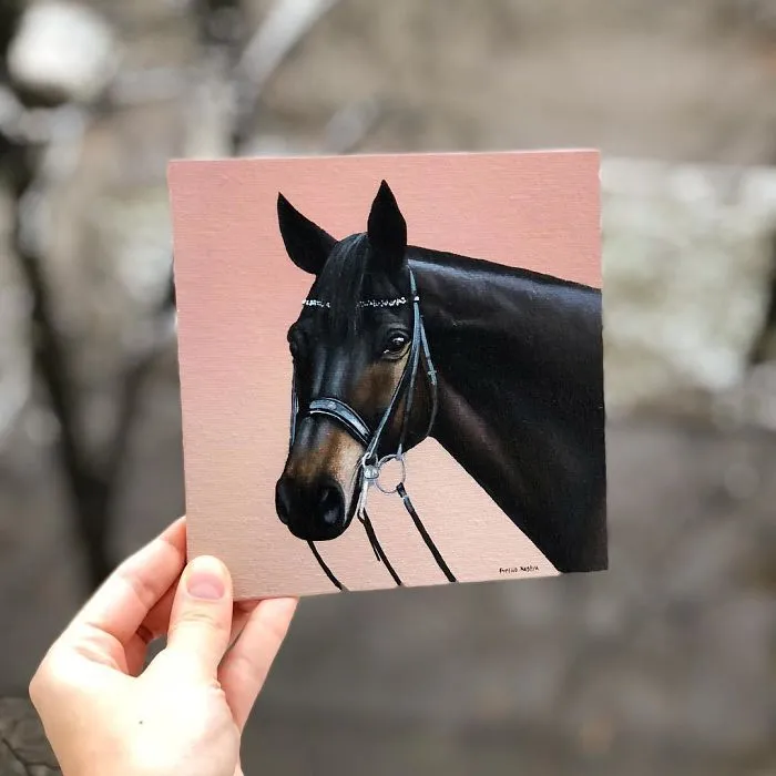 I Challenged Myself To Paint One Horse Portrait Every Day For 365 Days