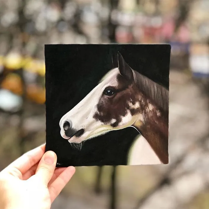 I Challenged Myself To Paint One Horse Portrait Every Day For 365 Days
