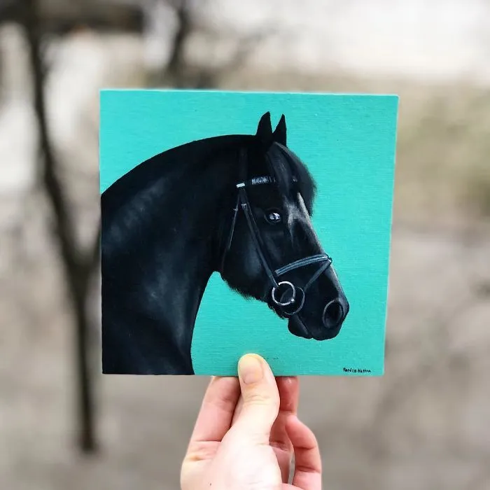 I Challenged Myself To Paint One Horse Portrait Every Day For 365 Days