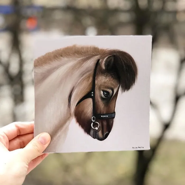 I Challenged Myself To Paint One Horse Portrait Every Day For 365 Days