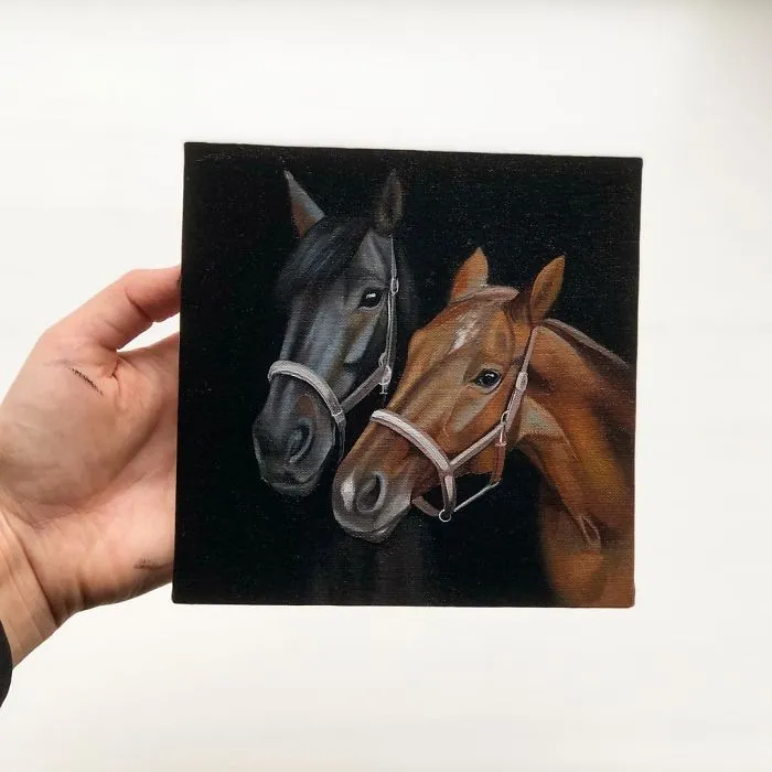 I Challenged Myself To Paint One Horse Portrait Every Day For 365 Days