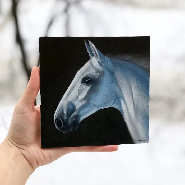 I Challenged Myself To Paint One Horse Portrait Every Day For 365 Days