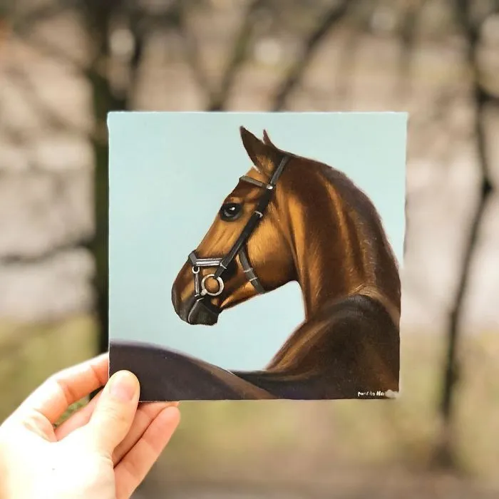 I Challenged Myself To Paint One Horse Portrait Every Day For 365 Days
