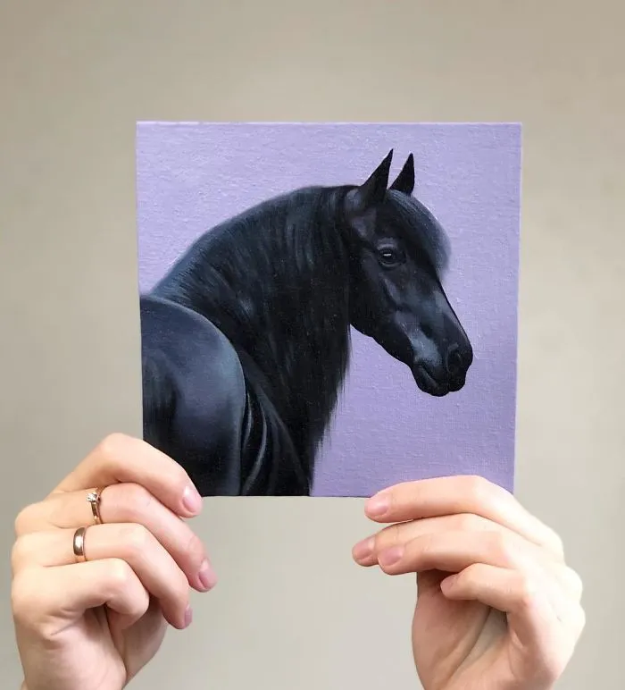 I Challenged Myself To Paint One Horse Portrait Every Day For 365 Days