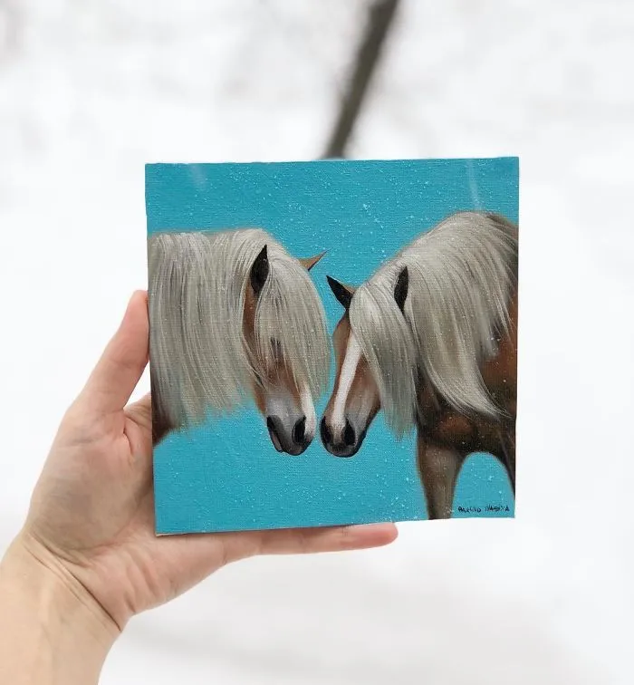 I Challenged Myself To Paint One Horse Portrait Every Day For 365 Days