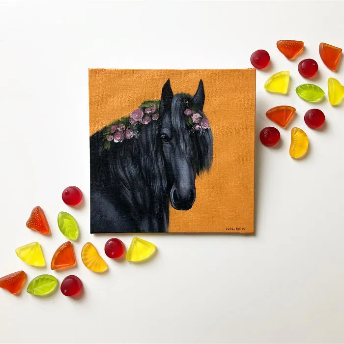 I Challenged Myself To Paint One Horse Portrait Every Day For 365 Days