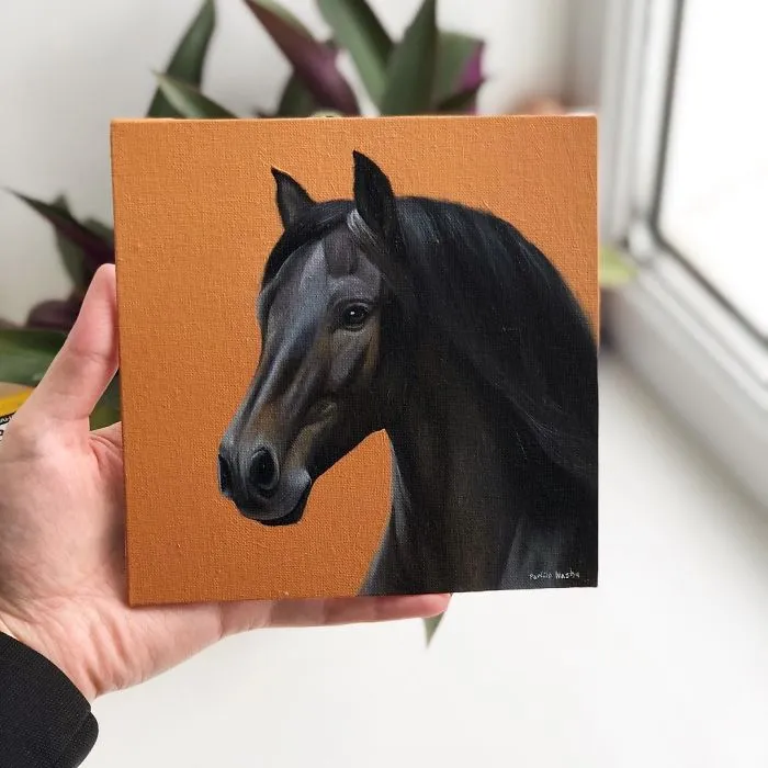 I Challenged Myself To Paint One Horse Portrait Every Day For 365 Days