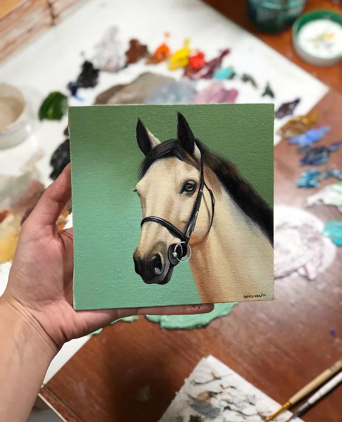 I Challenged Myself To Paint One Horse Portrait Every Day For 365 Days
