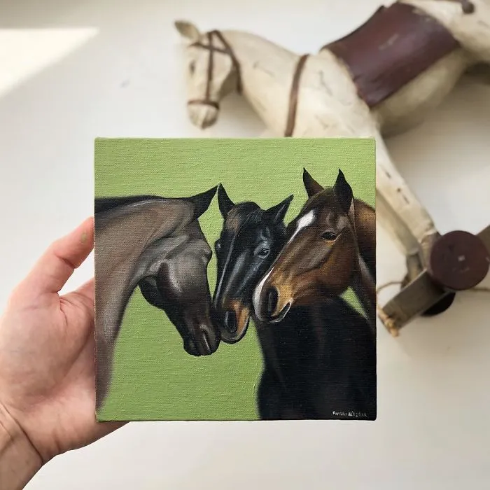 I Challenged Myself To Paint One Horse Portrait Every Day For 365 Days