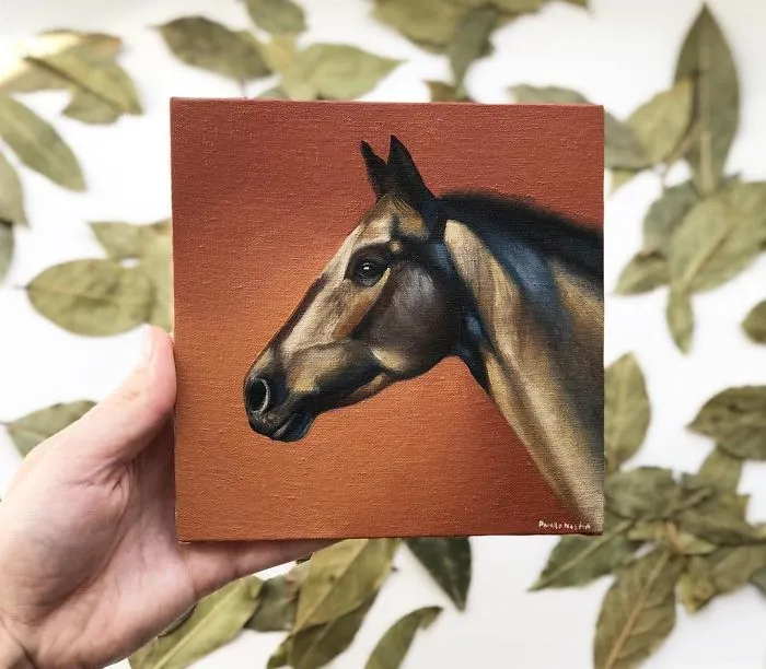 I Challenged Myself To Paint One Horse Portrait Every Day For 365 Days