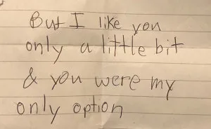 My 10-Year-Old Son Received This Refreshingly Honest “Love Note” From A Girl At School
