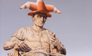 Paintings Of Statues Mocked With Modern Objects