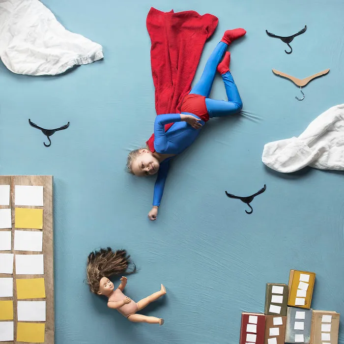 Scene From The Ceiling: I Create Fun Settings Using Everyday Items