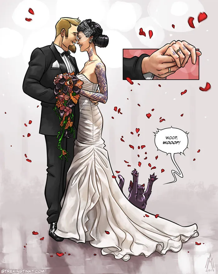 We're A Married Couple Who Illustrate Our Everyday Problems With A Surreal Twist