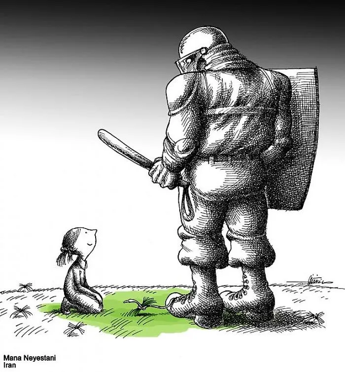 40 Anti-System Cartoons From Deported Iranian Cartoonist Mana Neyestani