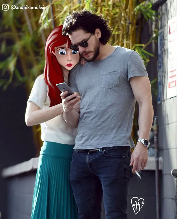 Este artista photoshopea a personajes Disney en fotos de famosos, y nadie esperaba que encajaran tan bien
