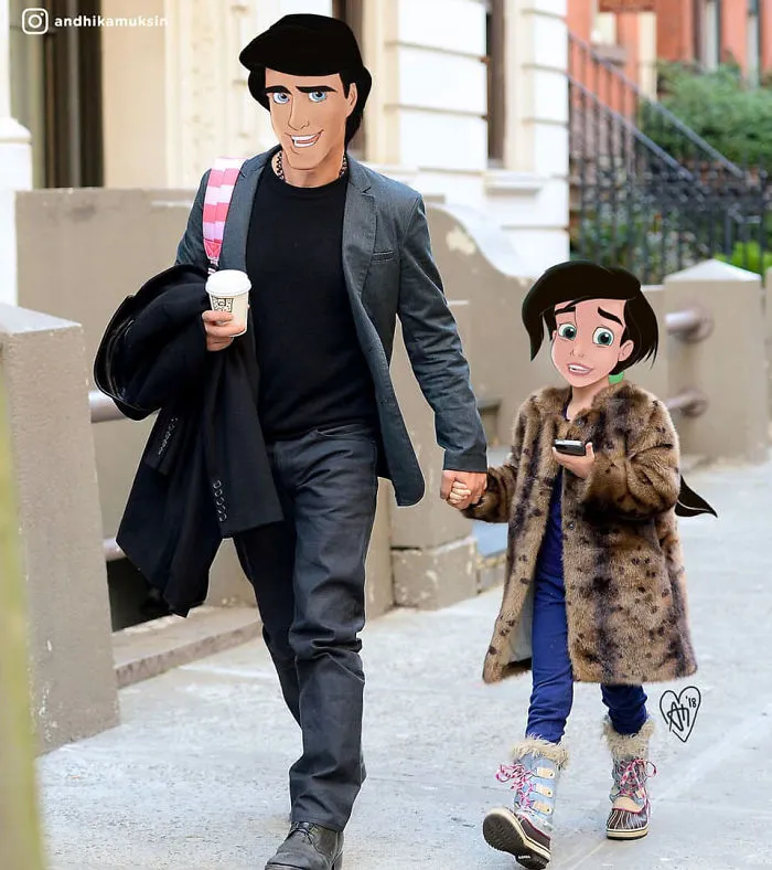 Este artista photoshopea a personajes Disney en fotos de famosos, y nadie esperaba que encajaran tan bien