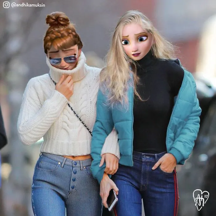 Este artista photoshopea a personajes Disney en fotos de famosos, y nadie esperaba que encajaran tan bien