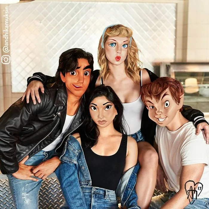Este artista photoshopea a personajes Disney en fotos de famosos, y nadie esperaba que encajaran tan bien