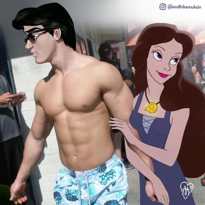 Este artista photoshopea a personajes Disney en fotos de famosos, y nadie esperaba que encajaran tan bien