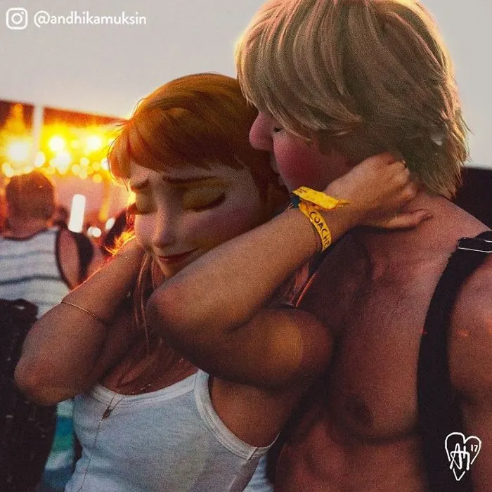 Este artista photoshopea a personajes Disney en fotos de famosos, y nadie esperaba que encajaran tan bien