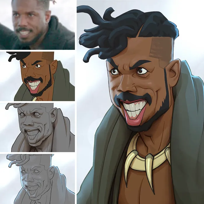 This Artist Turns Movie Characters Into Cartoons