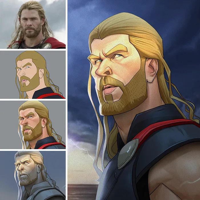 This Artist Turns Movie Characters Into Cartoons