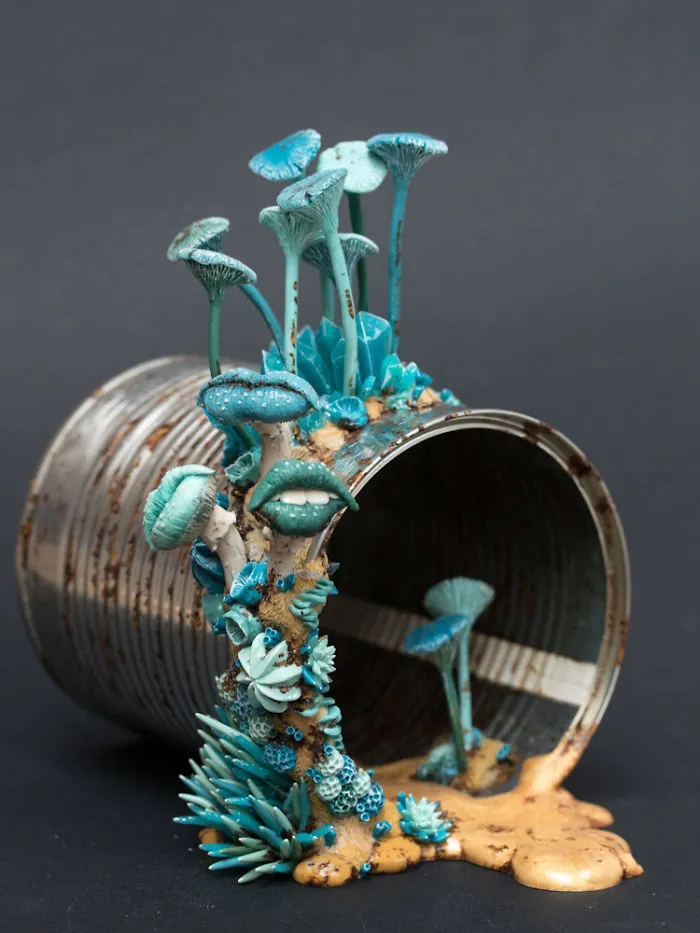 Artist Upcycles Trash By Sculpting Vibrant Coral-Like Growths On It, And We're Digging The Message