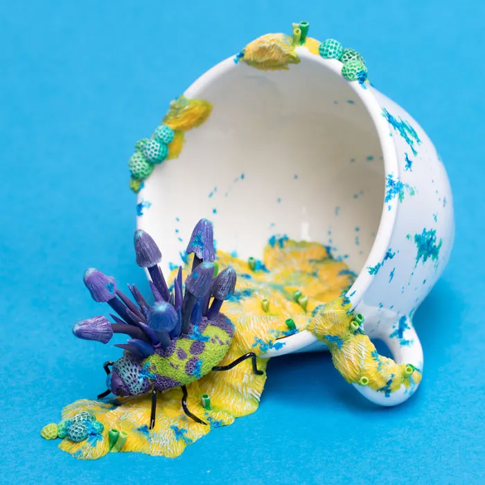 Artist Upcycles Trash By Sculpting Vibrant Coral-Like Growths On It, And We're Digging The Message