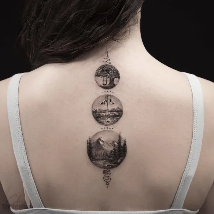 20+ Ideas increíbles para tatuarse la columna que querrás hacerte