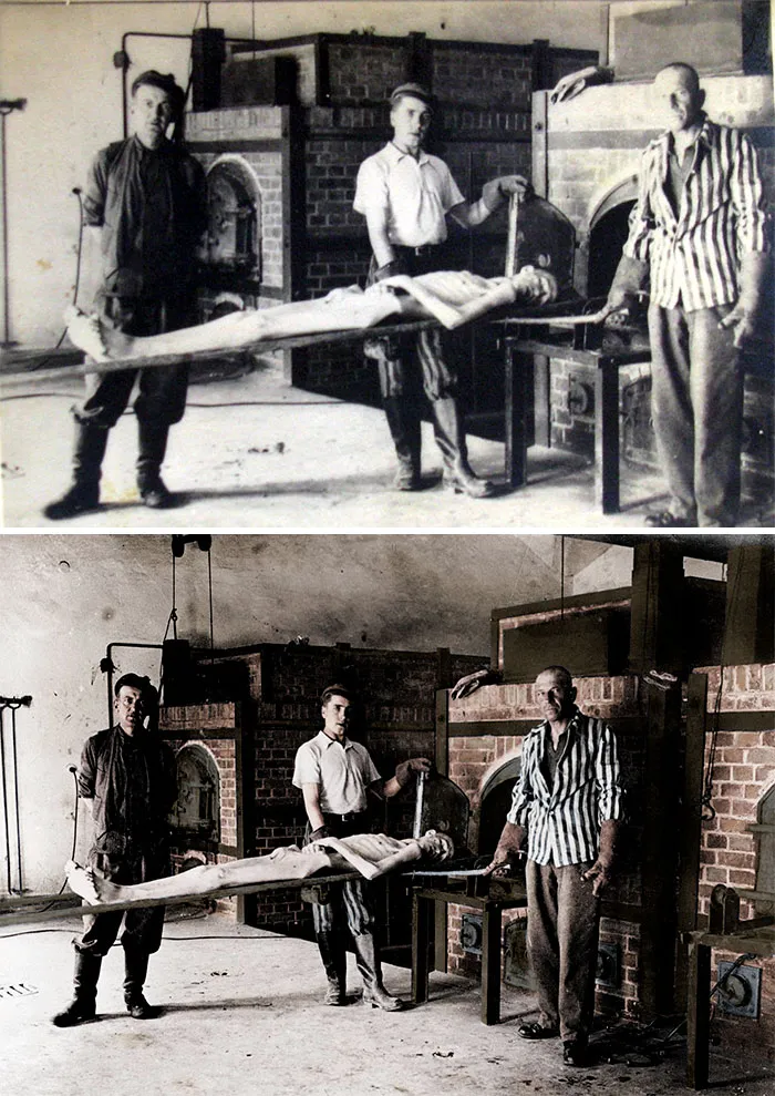 Colorized Photo From The Daschau Concentration Camp