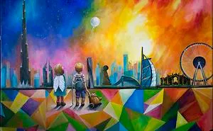 I Made This Dubai Abstract Painting To Combat My Anxiety